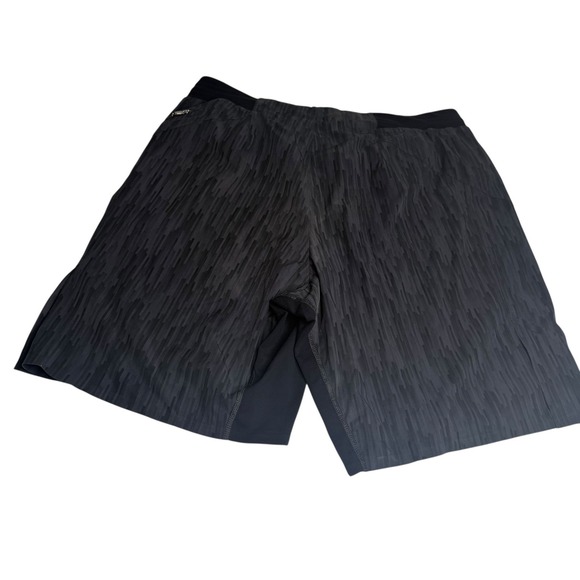Lululemon Mens Athletic Shorts Size L Dark Grey Textured Pattern Liner - Picture 4 of 7